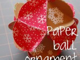 Paper ball Christmas ornament