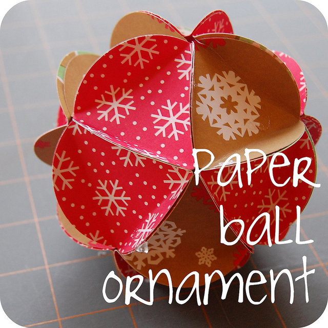 Paper ball Christmas ornament